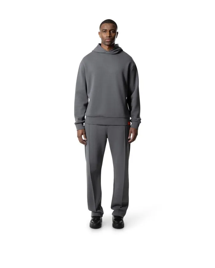 Men Cruyff Sweats and Hoodies Pique Hoodie Charcoal Grey