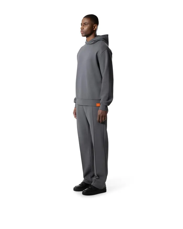 Men Cruyff Sweats and Hoodies Pique Hoodie Charcoal Grey