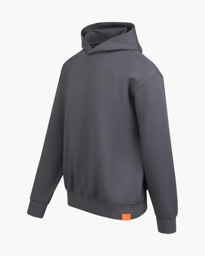 Men Cruyff Sweats and Hoodies Pique Hoodie Charcoal Grey