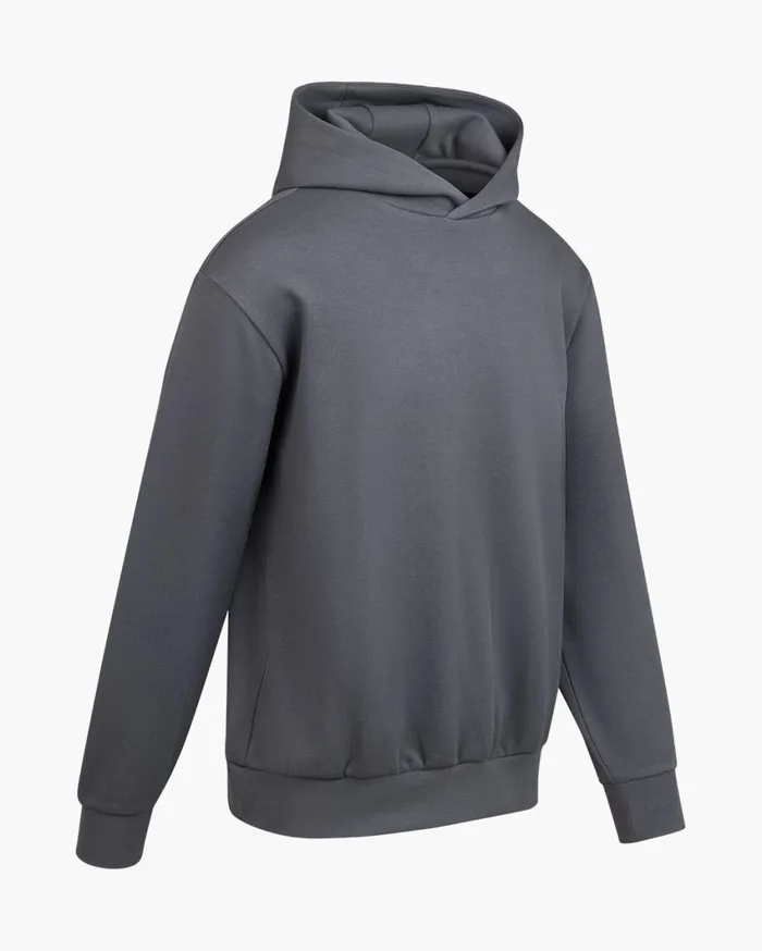 Men Cruyff Sweats and Hoodies Pique Hoodie Charcoal Grey