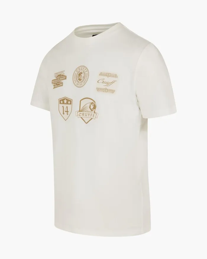 Men Cruyff TShirts and Polo039s Badge Tee Whiteorange