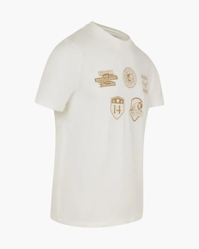 Men Cruyff TShirts and Polo039s Badge Tee Whiteorange
