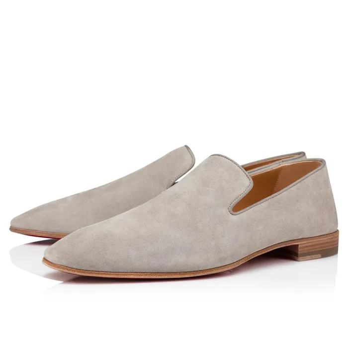 Men Dandelion Loafers 8211 Veau Velours 8211 Goose Grey Christian Louboutin Loafers and Slipons Men Dandelion Loafers 8211 Veau Velours 8211 Goose Grey Christian Louboutin Loafers and Slipons