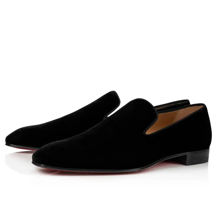 Men Dandelion Loafers 8211 Velvet 8211 Black Black Christian Louboutin Loafers and Slipons Men Dandelion Loafers 8211 Velvet 8211 Black Black Christian Louboutin Loafers and Slipons