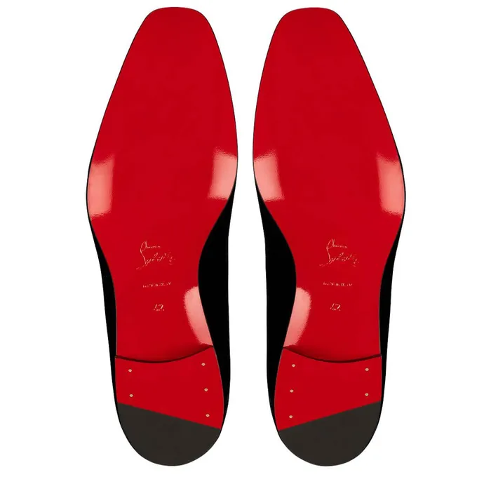 Men Dandelion Loafers 8211 Velvet 8211 Black Black Christian Louboutin Loafers and Slipons