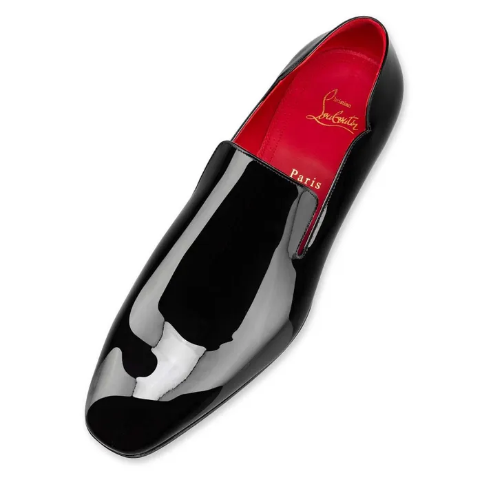 Men Dandy Chick Loafers 8211 Patent Calf 8211 Black Black Christian Louboutin Loafers and Slipons