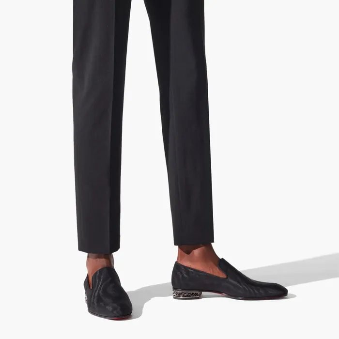 Men Dandyrocks Loafers 8211 Fabric 8211 Black Black Christian Louboutin Loafers and Slipons