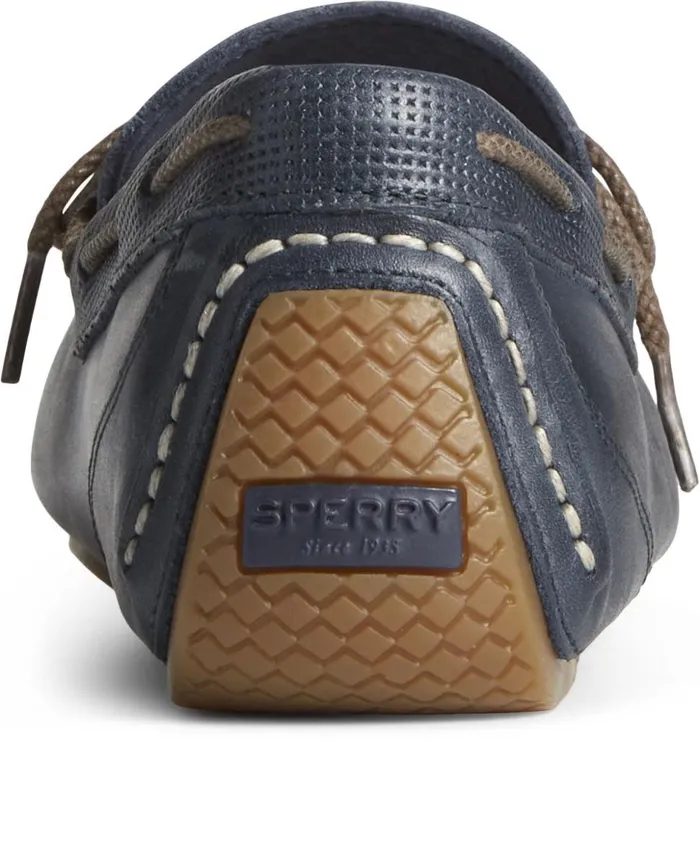 Men Davenport Deboss Leather 1Eye Driver Navy Sperry Boots
