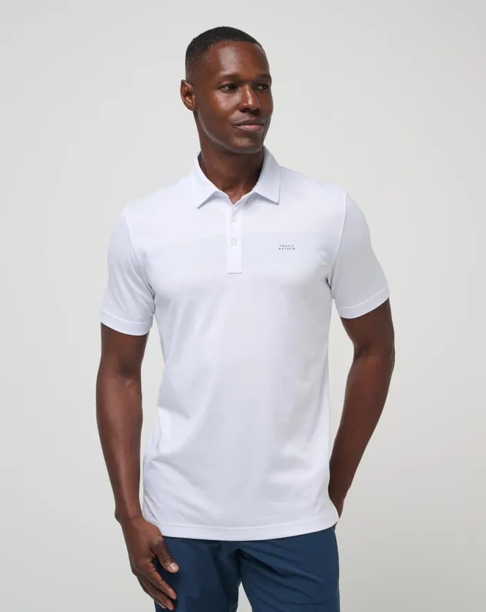 Men DECK NAVIGATOR POLO White TravisMathew Polos
