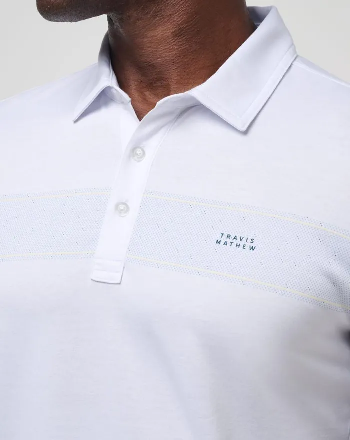 Men DECK NAVIGATOR POLO White TravisMathew Polos