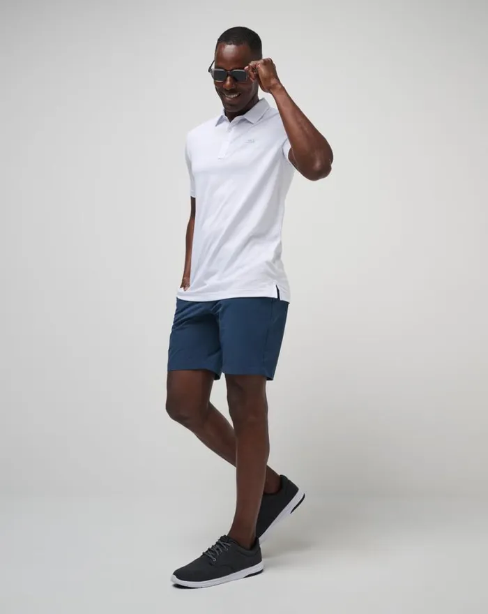 Men DECK NAVIGATOR POLO White TravisMathew Polos