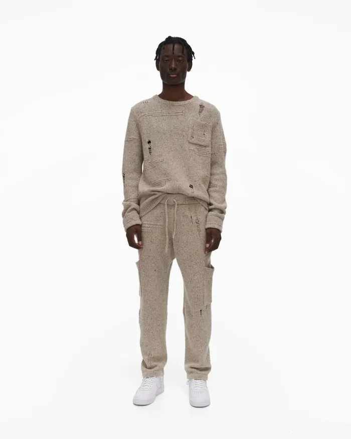 Men Distressed Sweatpant Sandstorm Helmut Lang Pants