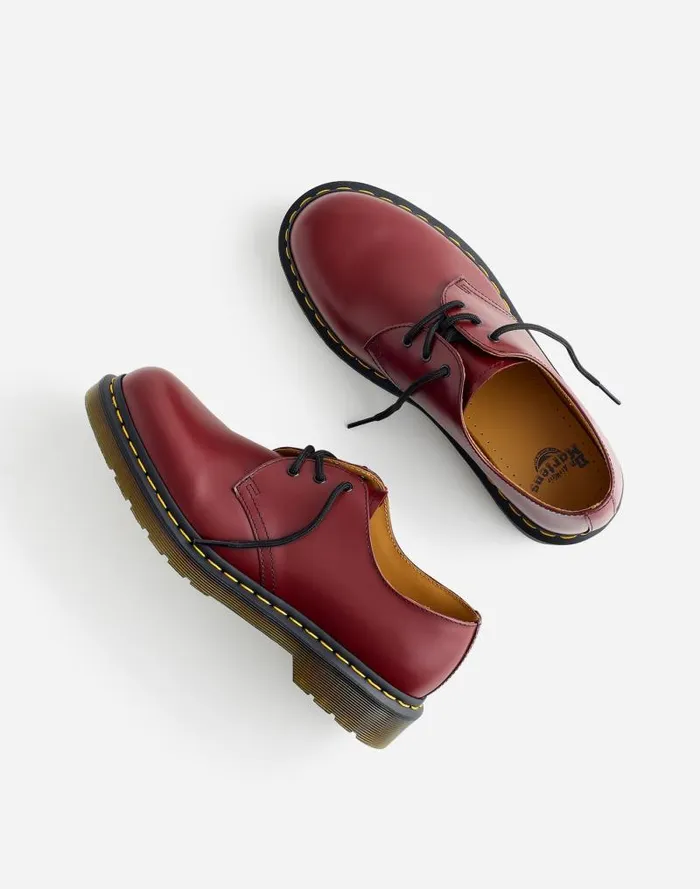 Men Dr Martens 1461 Oxfords In Leather Cherry Red Madewell Dress Shoes and Loafers