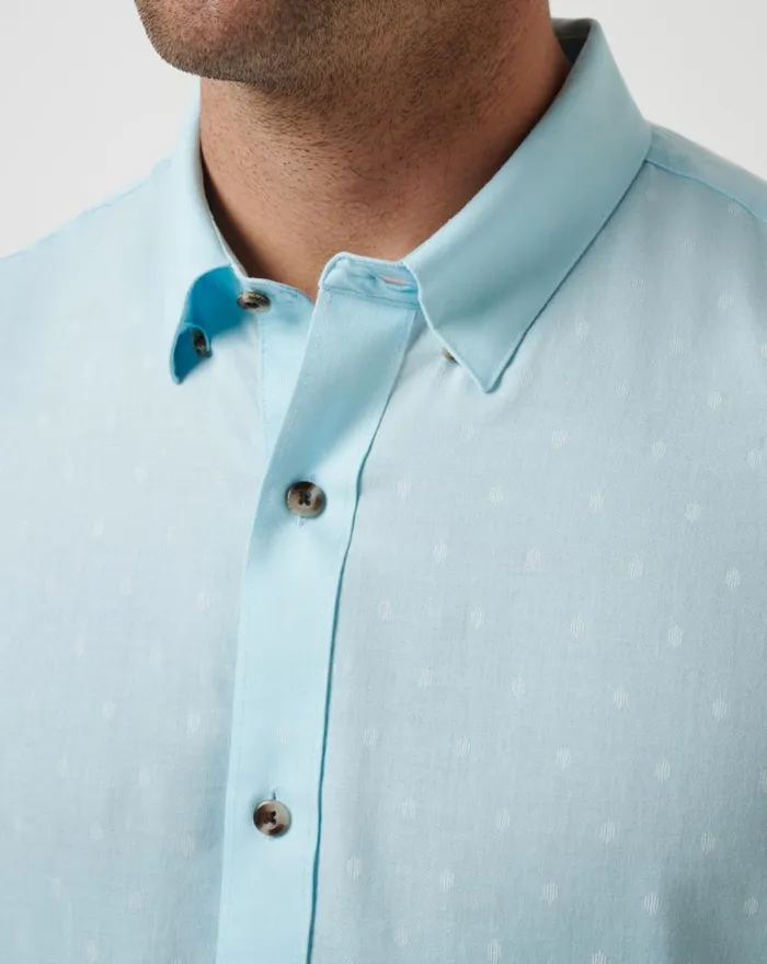 Men EARLY CHECK IN BUTTONUP Cory Blue TravisMathew ButtonUps