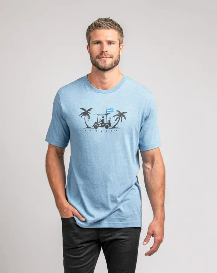 Men EVERGLADES 20 TEE Heather Allure TravisMathew Tees