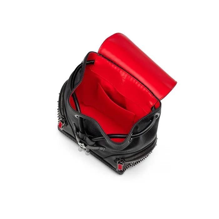 Men Explorafunk Small Backpack 8211 Calf Leather And Spikes 8211 Black Black Christian Louboutin Crossbody Bags