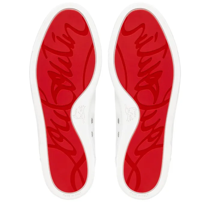 Men FAV Fique A Vontade Sneakers 8211 Calf Leather 8211 White White Christian Louboutin Low Top Sneakers