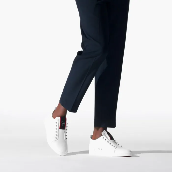Men FAV Fique A Vontade Sneakers 8211 Calf Leather 8211 White White Christian Louboutin Low Top Sneakers