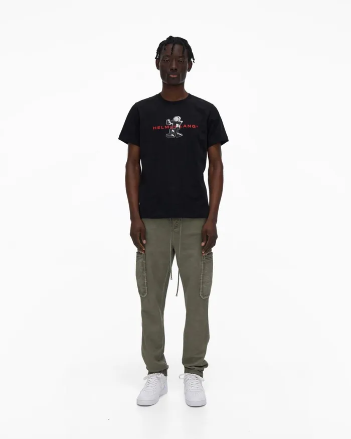 Men Figure Tee Basalt Black Helmut Lang TShirts