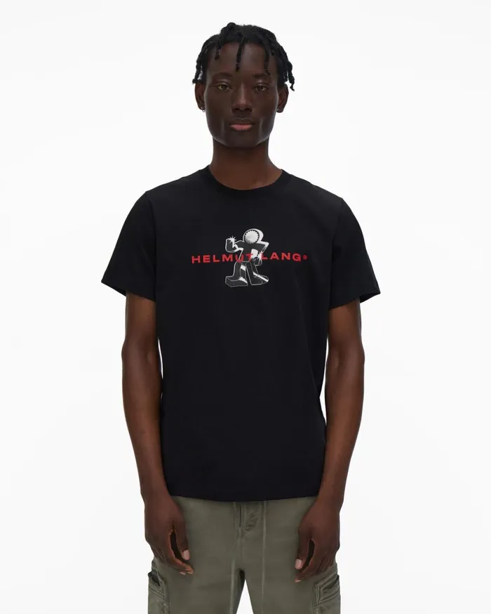 Men Figure Tee Basalt Black Helmut Lang TShirts