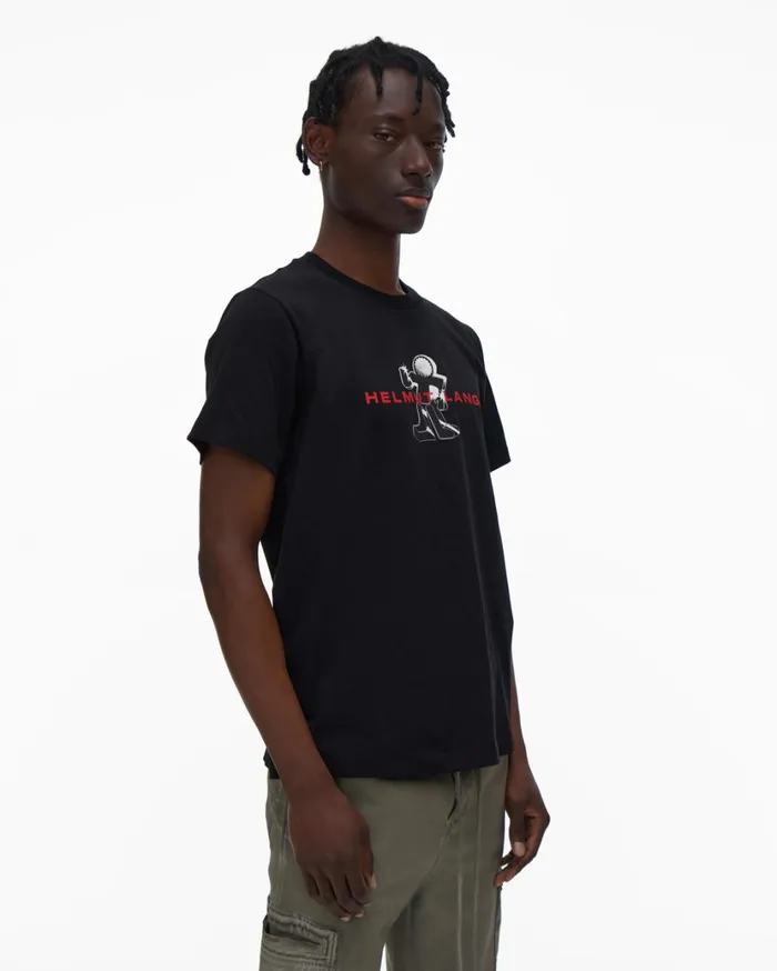 Men Figure Tee Basalt Black Helmut Lang TShirts