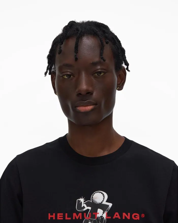 Men Figure Tee Basalt Black Helmut Lang TShirts
