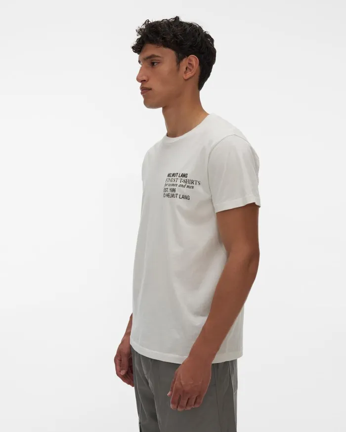 Men Finest Standard Tee Chalk White Helmut Lang TShirts