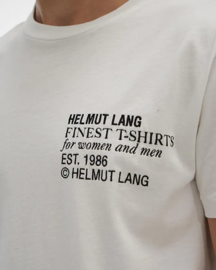 Men Finest Standard Tee Chalk White Helmut Lang TShirts