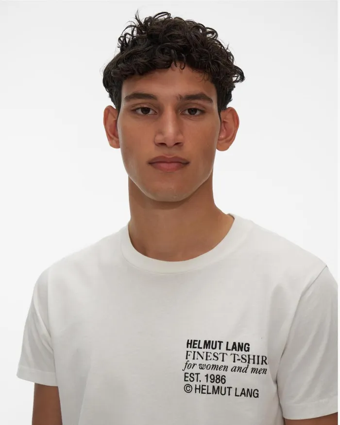 Men Finest Standard Tee Chalk White Helmut Lang TShirts