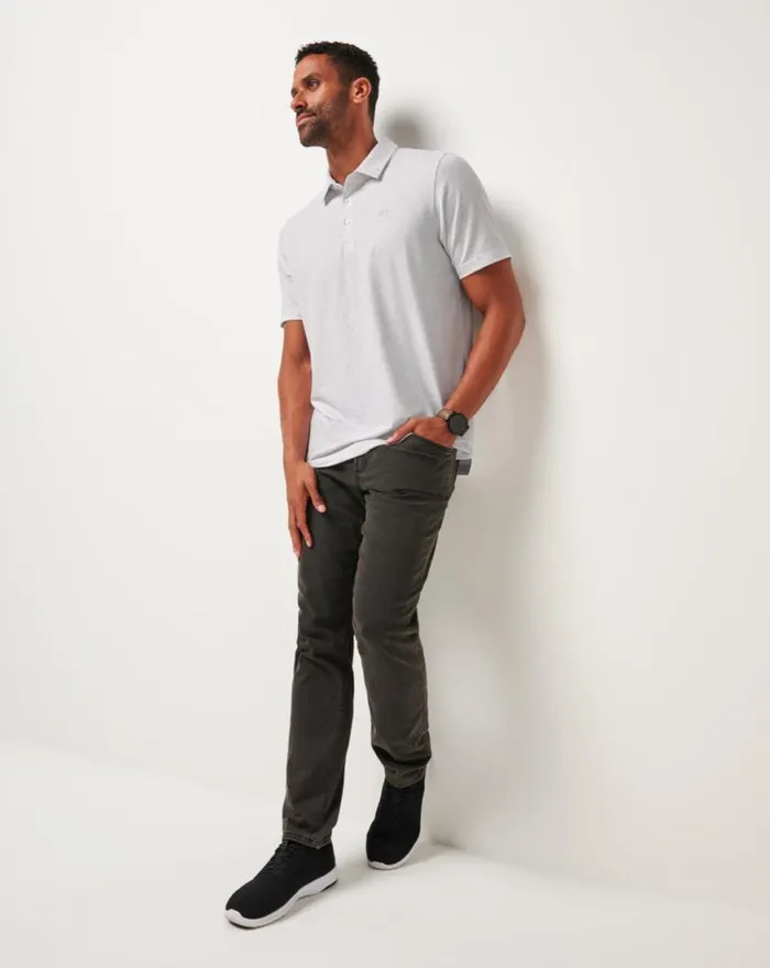 Men FREE PASSAGE POLO White TravisMathew Polos