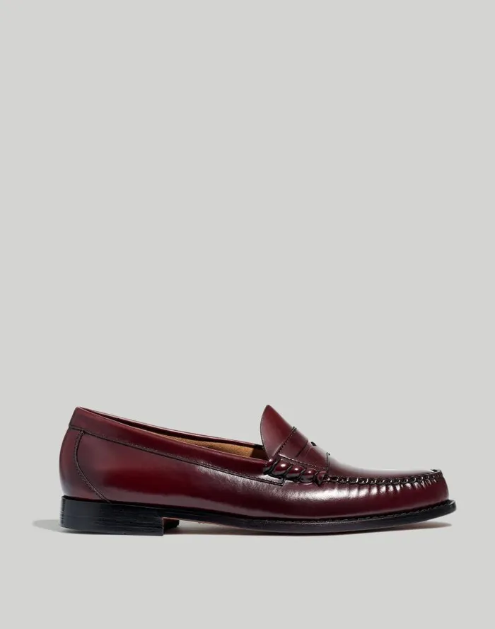 Men GHBASS Weejuns Penny Loafers Burgundy Madewell Dress Shoes and Loafers