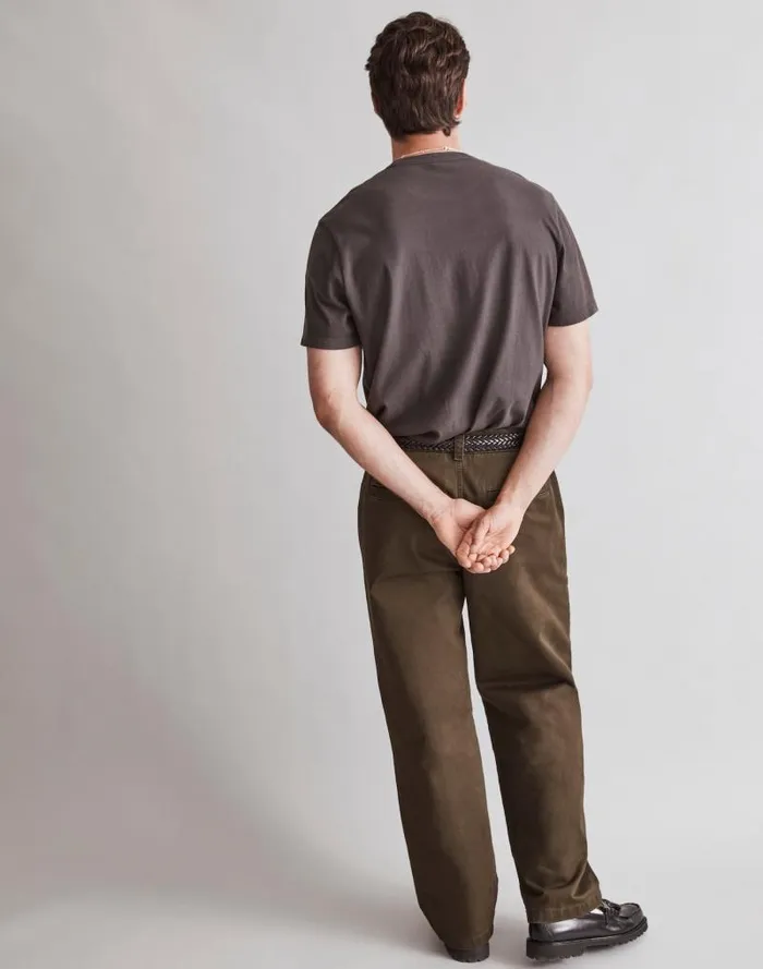Men GarmentDyed Allday Crewneck Pocket Tee Black Coal Madewell Tees