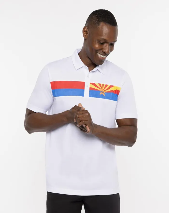 Men GREAT PRESCOTT POLO White TravisMathew Polos