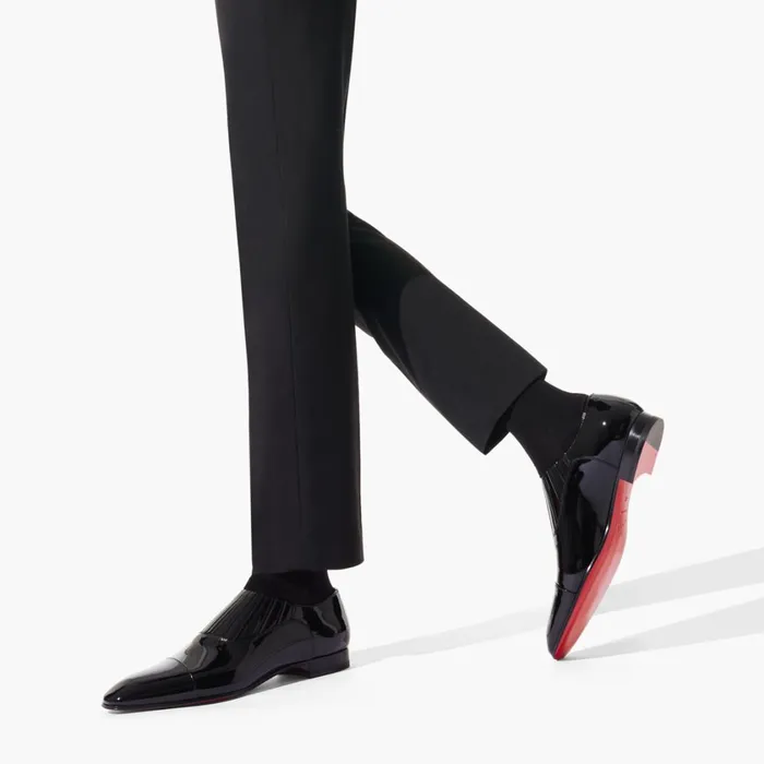 Men Greg On Laceup Shoes 8211 Patent Calf 8211 Black Black Christian Louboutin Loafers and Slipons