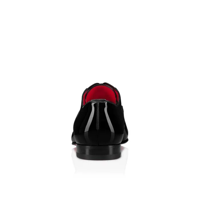 Men Greghost Laceup Shoes 8211 Patent Calf 8211 Black Black Christian Louboutin Buckles and Laceups