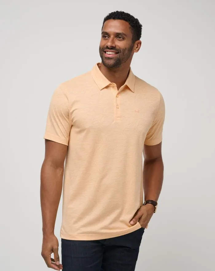 Men GUIDING LIGHT POLO Apricot TravisMathew Polos