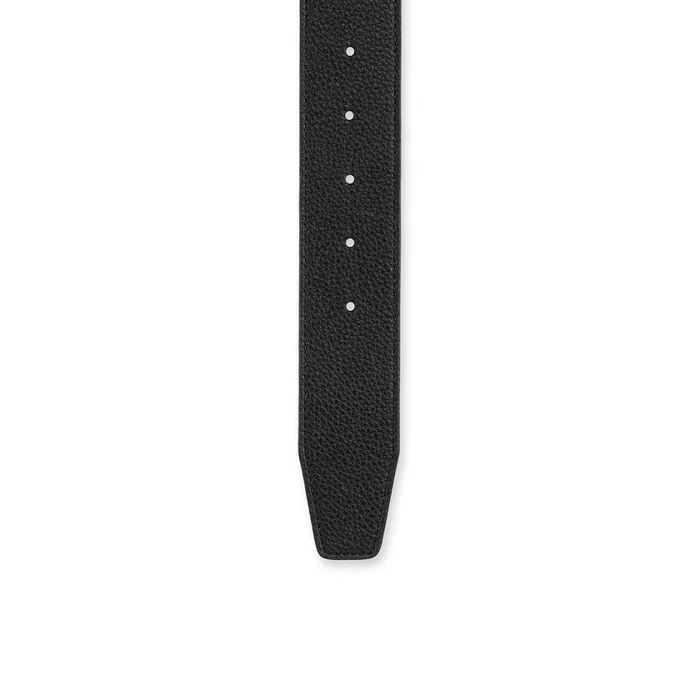 Men Happy Rui CL Logo Belt 8211 Calf Leather And Metal 8211 Black Black Christian Louboutin Belts