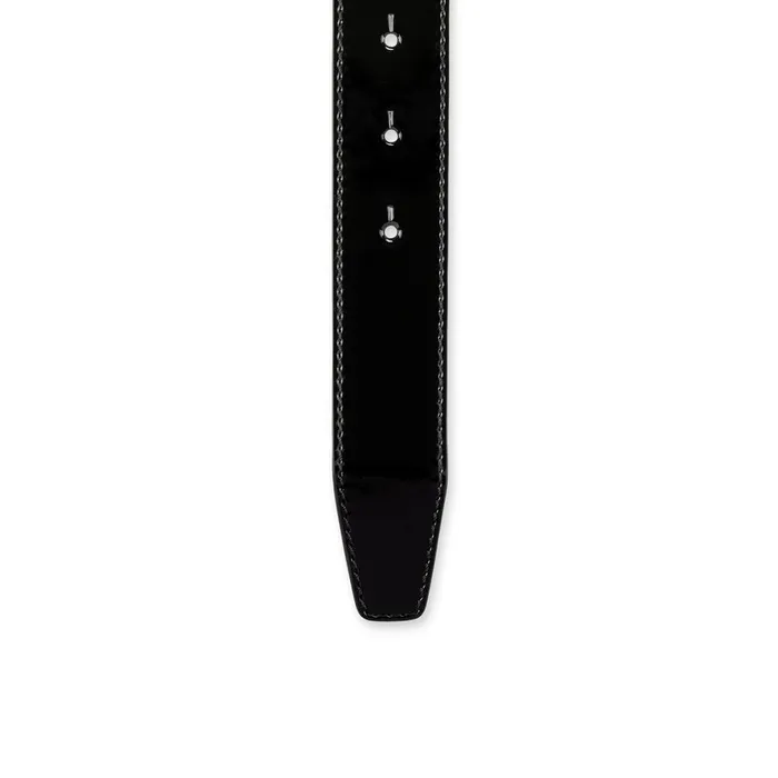 Men Happy Rui CL Logo Belt Belt 8211 Patent Calf Leather 8211 Black Black Christian Louboutin Belts
