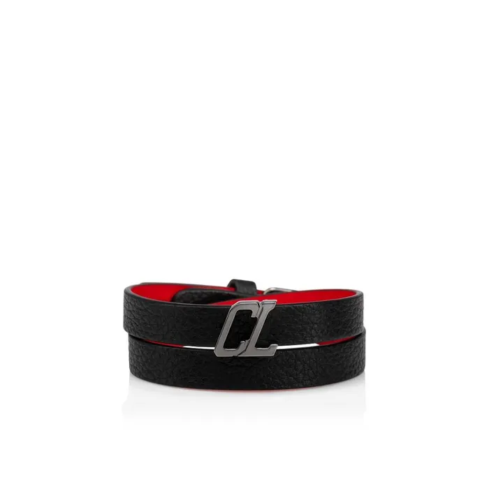 Men Happy Rui Logo Bracelet Bracelet 8211 Calf Leather 8211 Black Black Christian Louboutin Bracelets Men Happy Rui Logo Bracelet Bracelet 8211 Calf Leather 8211 Black Black Christian Louboutin Bracelets