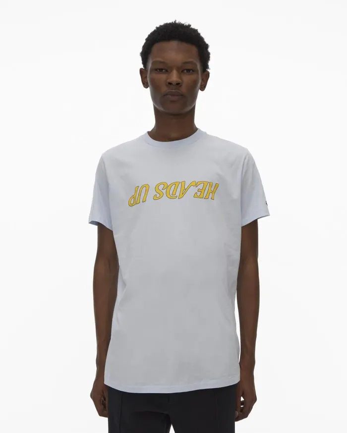 Men Heads Up Tee Cyber Blue Helmut Lang TShirts