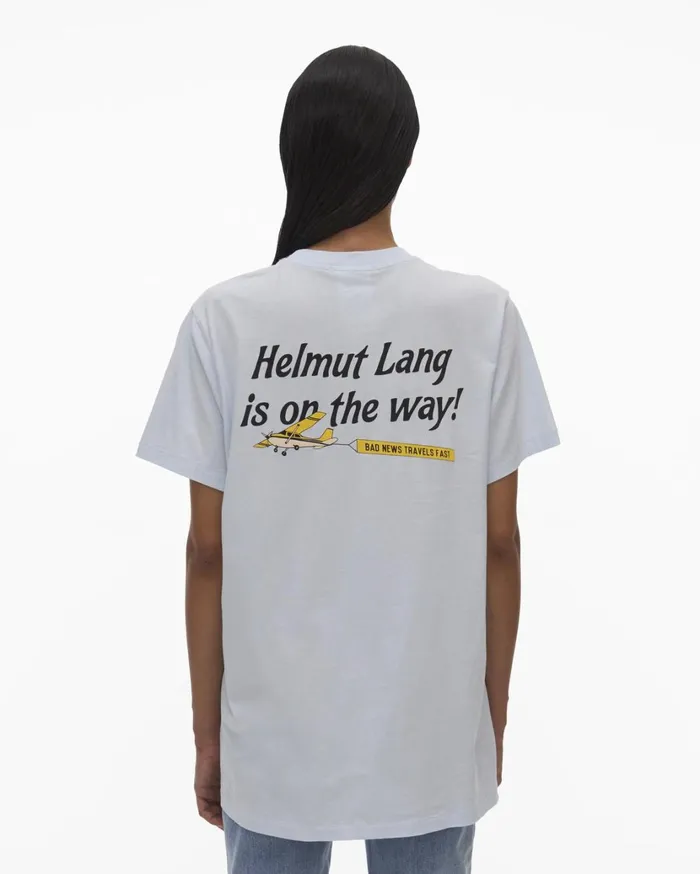 Men Heads Up Tee Cyber Blue Helmut Lang TShirts