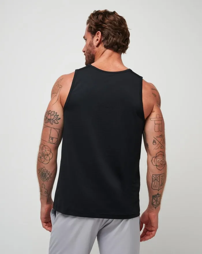 Men HEATER PRO TANK Black TravisMathew Tees