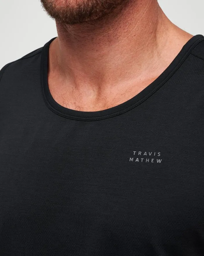 Men HEATER PRO TANK Black TravisMathew Tees