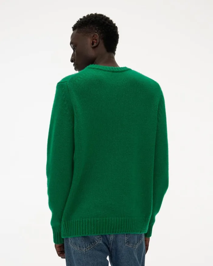 Men Helmut Land Crewneck Vert Helmut Lang Sweaters