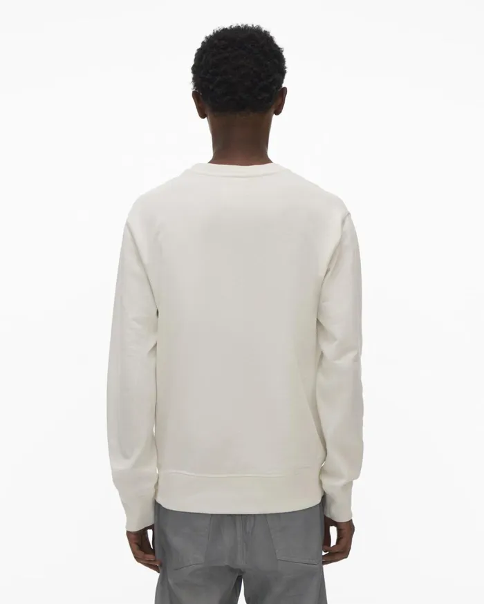 Men HL Taxi Crewneck Powdered Ecru Helmut Lang Sweatshirts