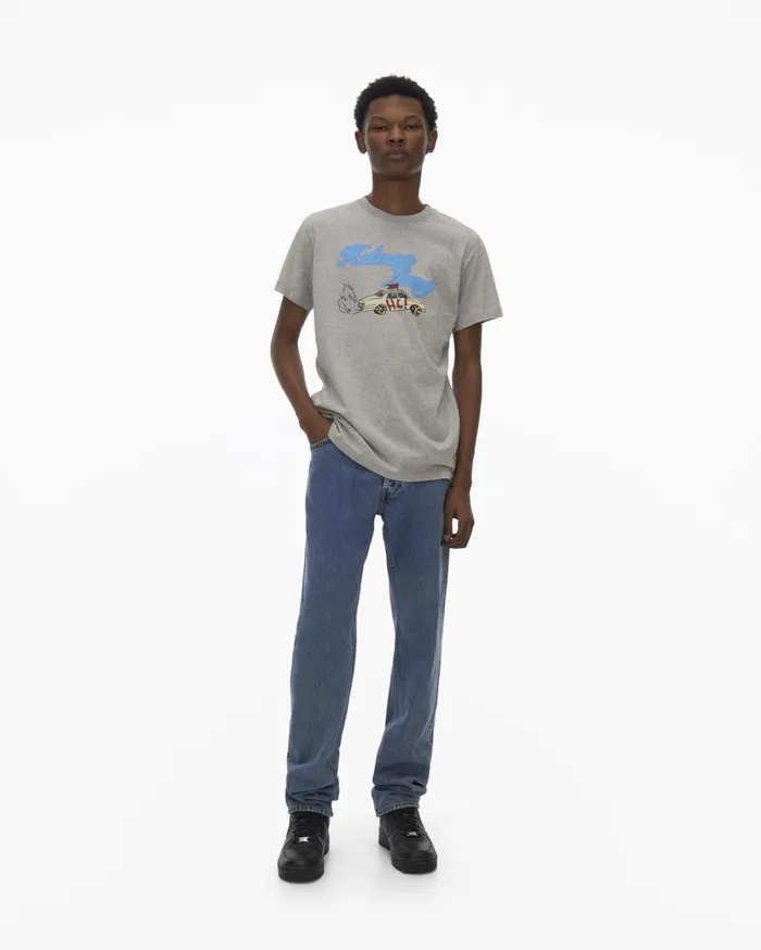Men HL Taxi Tee Vapor Heather Helmut Lang TShirts
