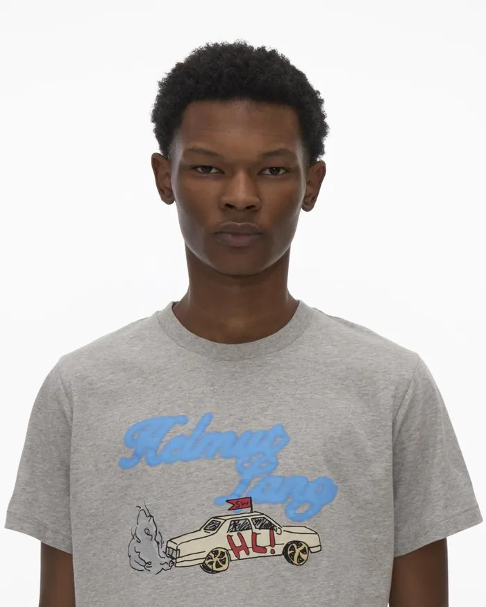Men HL Taxi Tee Vapor Heather Helmut Lang TShirts