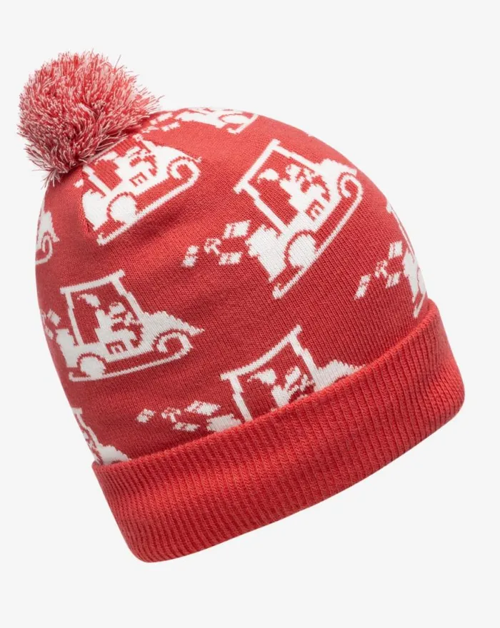 Men HOME SOON BEANIE Red TravisMathew Beanies