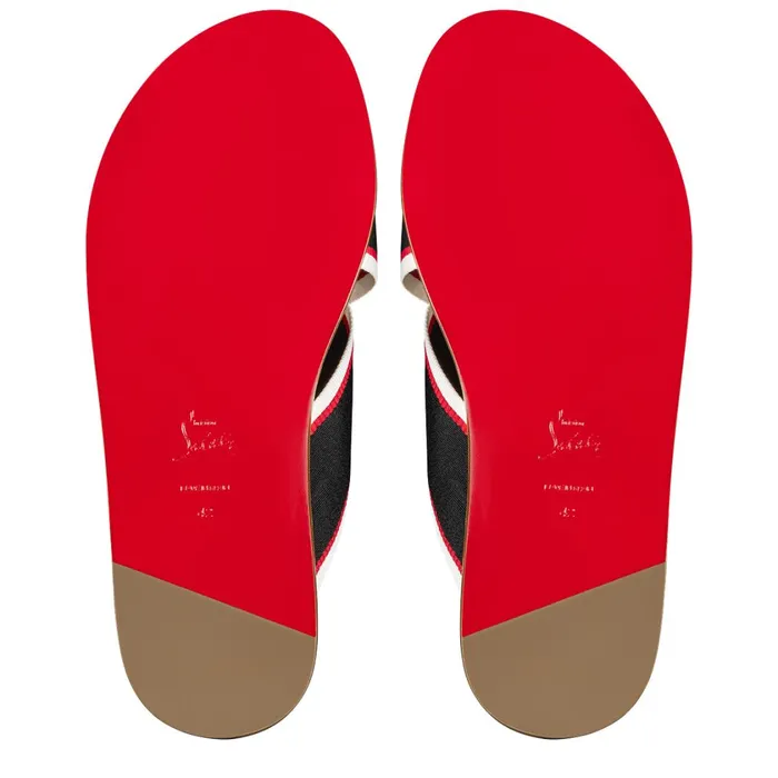 Men Hot Cross Mules 8211 Calf Leather And Fabric 8211 Navy Blue Christian Louboutin Sandals and Espadrilles
