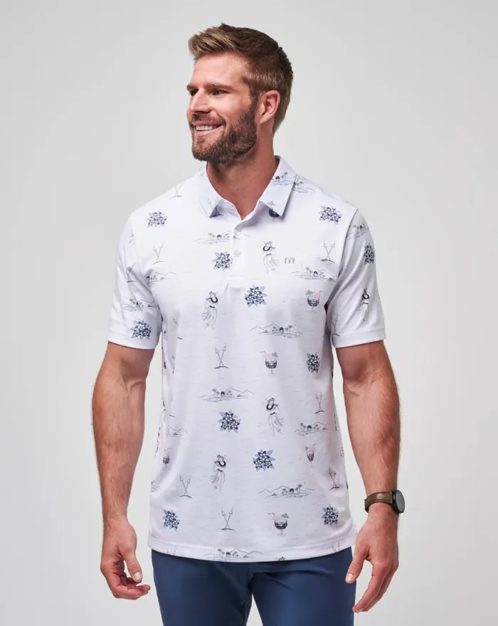 Men ISLAND PARADISE POLO White TravisMathew Polos